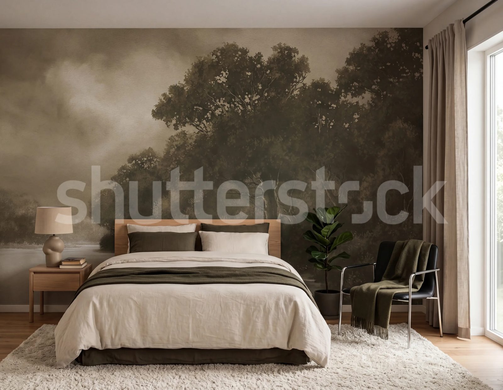 Tranquil Forest, Beige, Rebel Walls 2