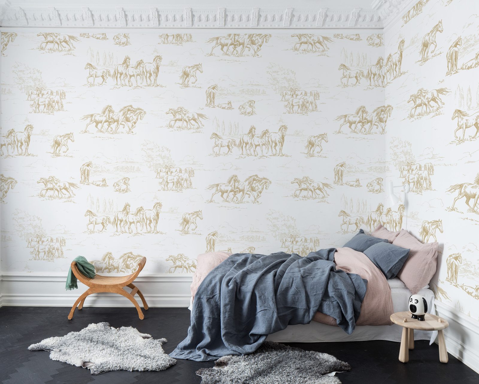 Horse Herd, Gold, Rebel Walls 3