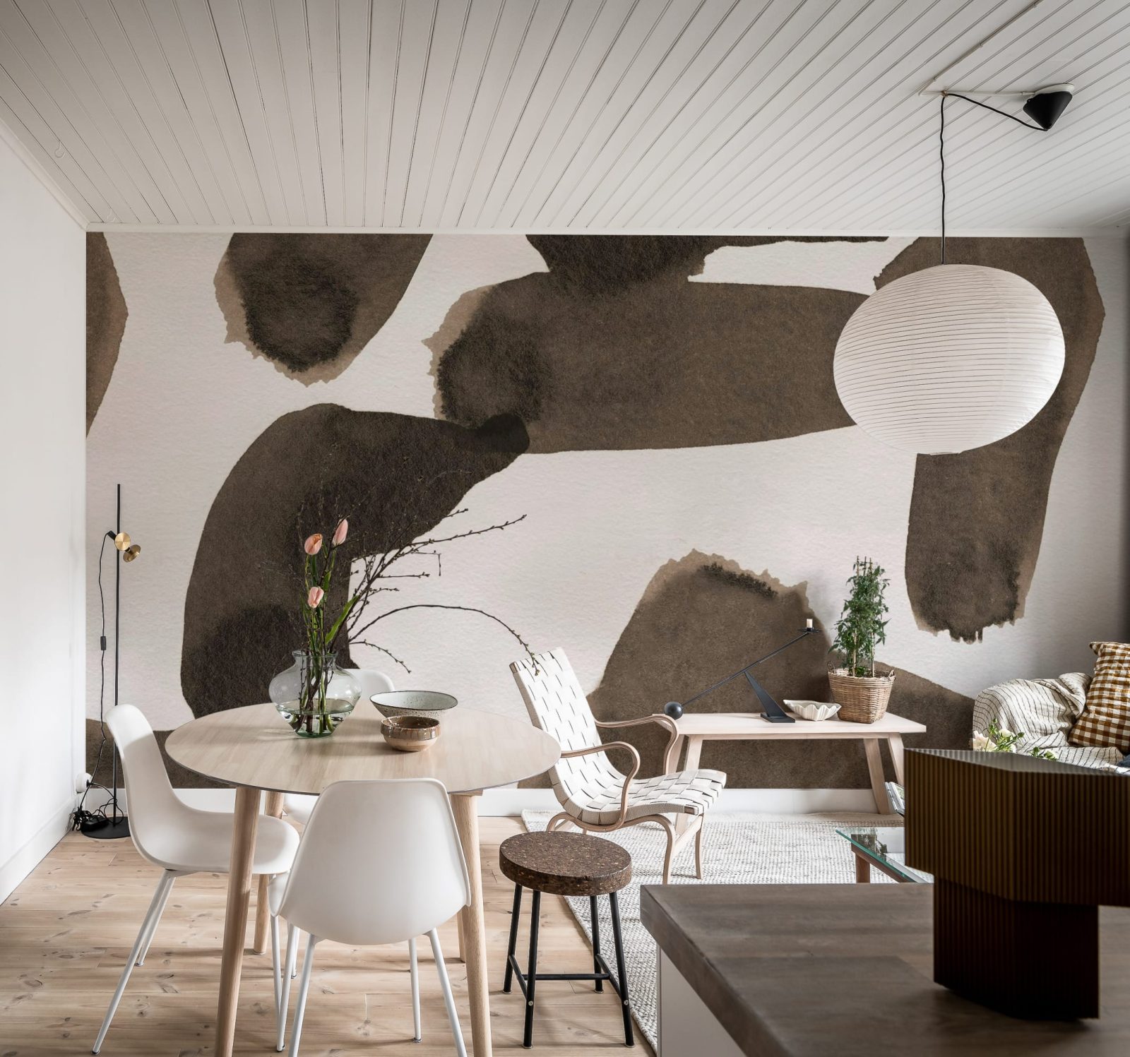 Wiggle Shapes, Brown, Rebel Walls 2