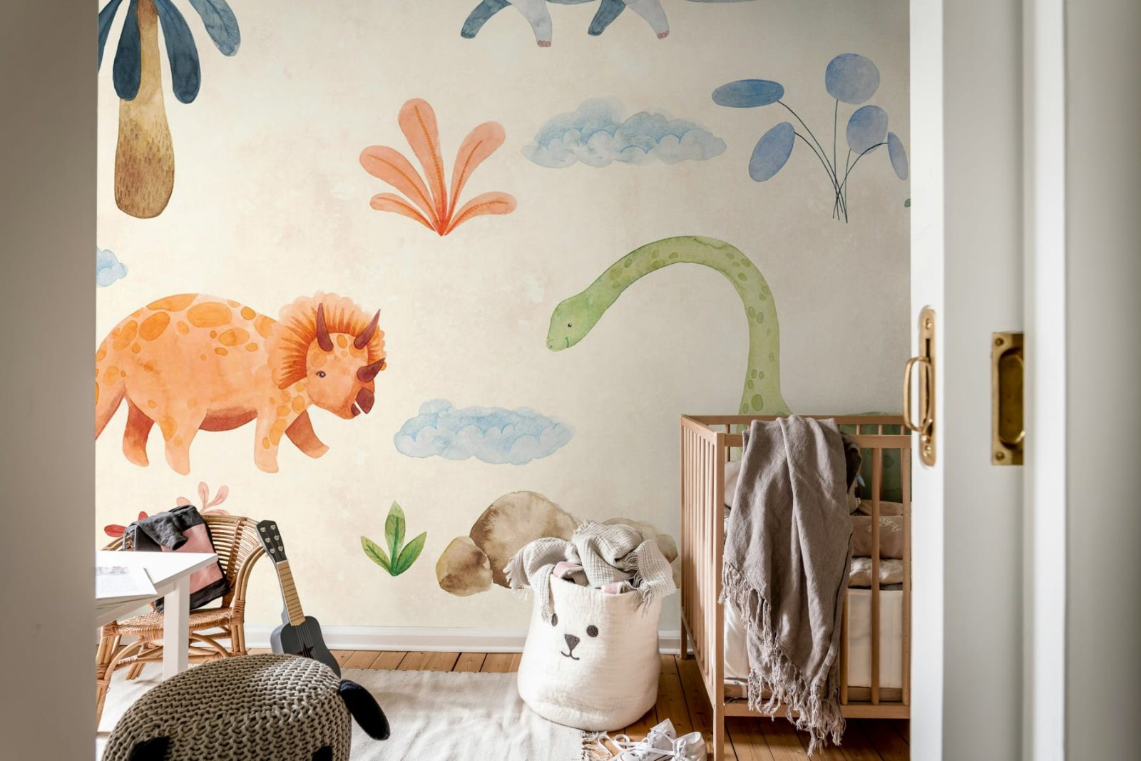 Dinosaur Oasis, Beige, Rebel Walls 3