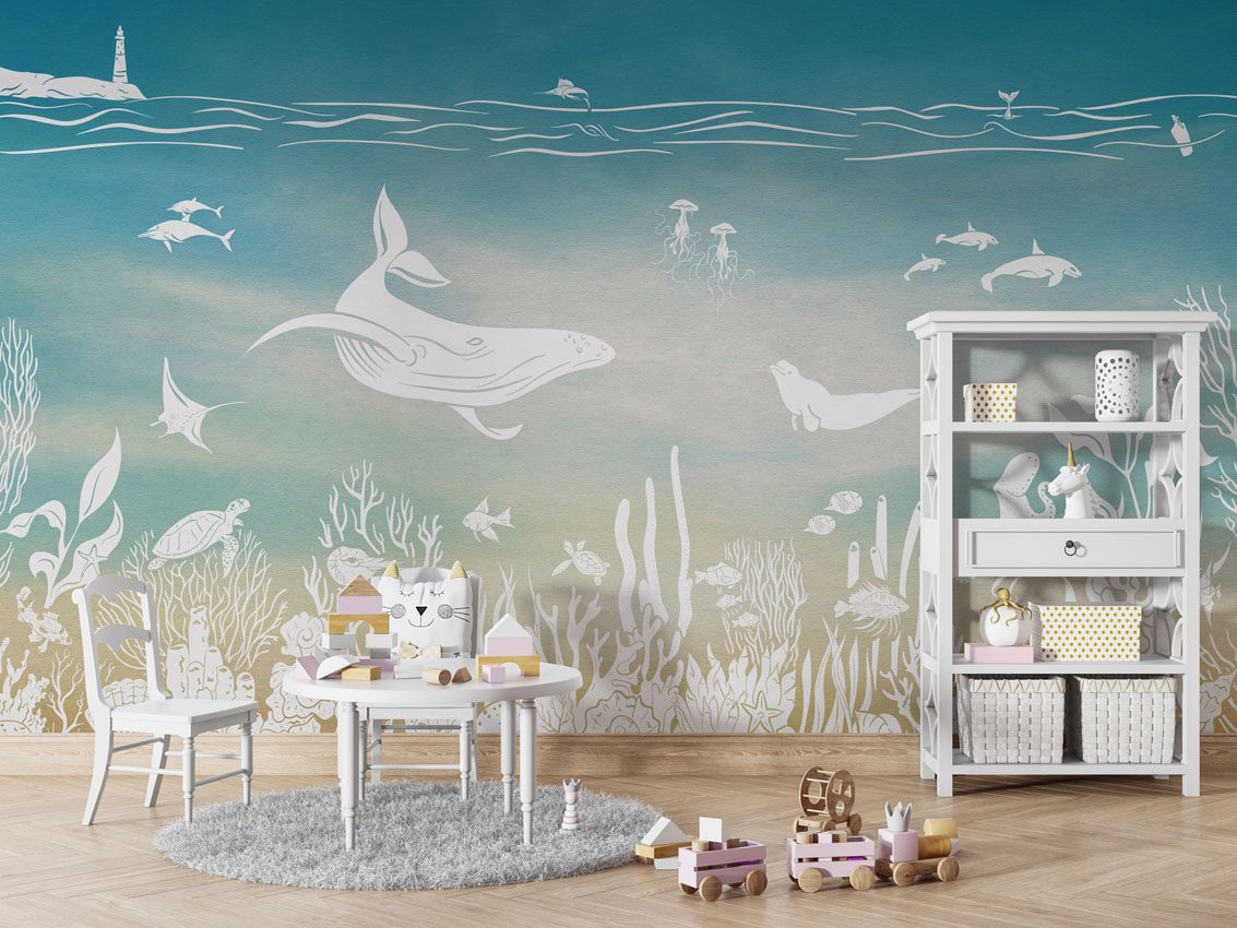 Monochrome Sea - Aqua Blue, Kikki Belle 5
