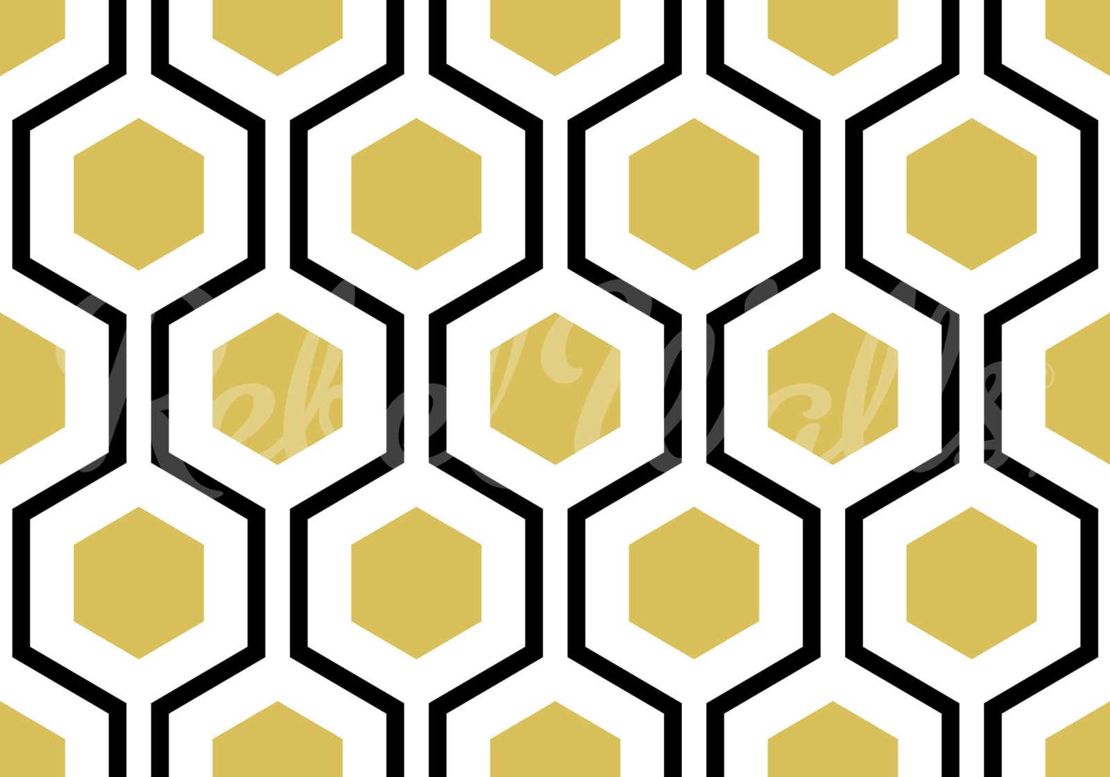 Bold Hexagon, Yellow, Rebel Walls