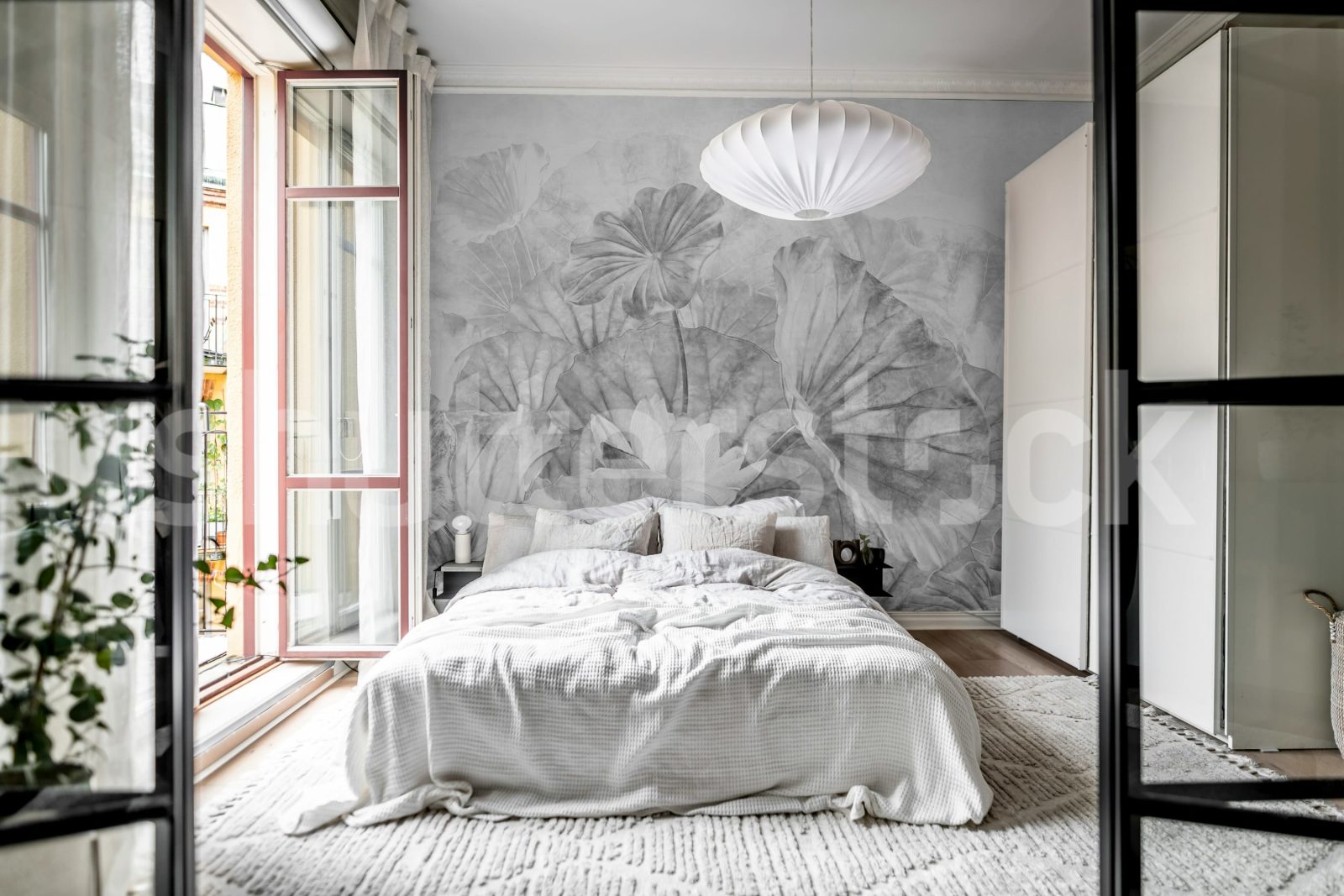 Lotus Leafs, Gray, Rebel Walls 3