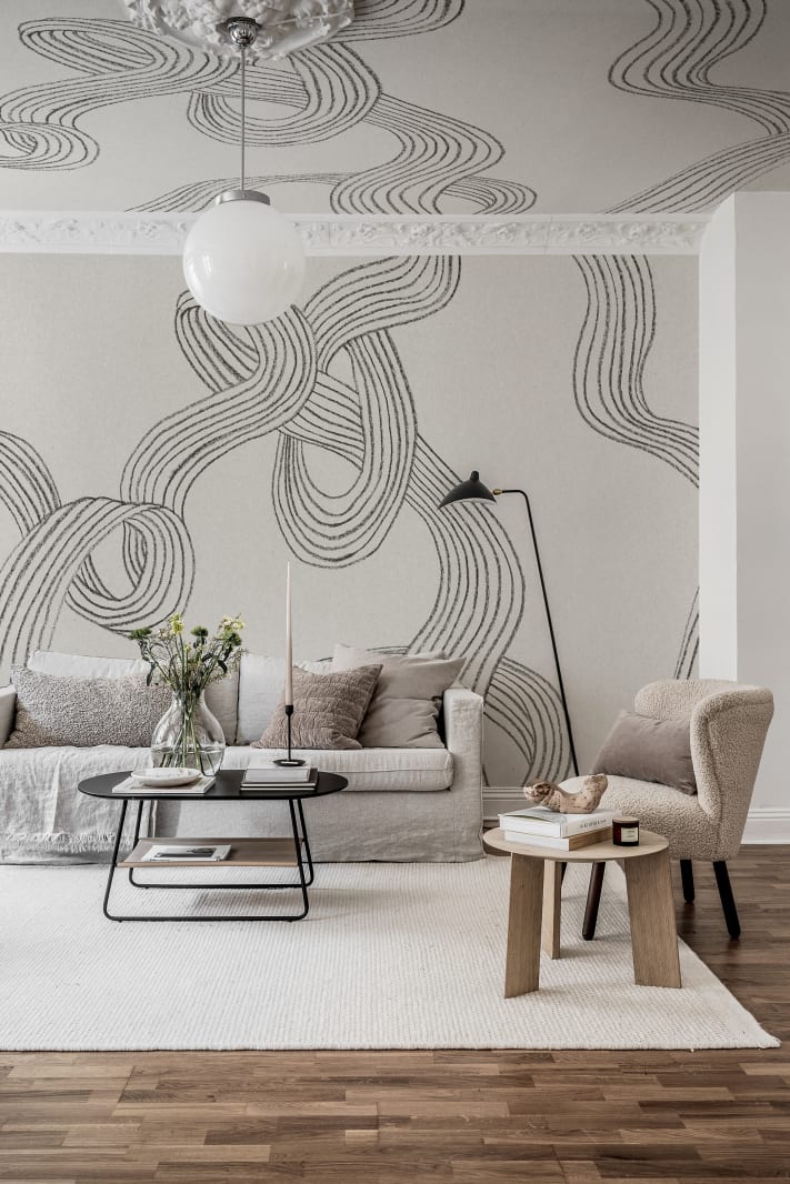Stripes, Graphite, Rebel Walls 3