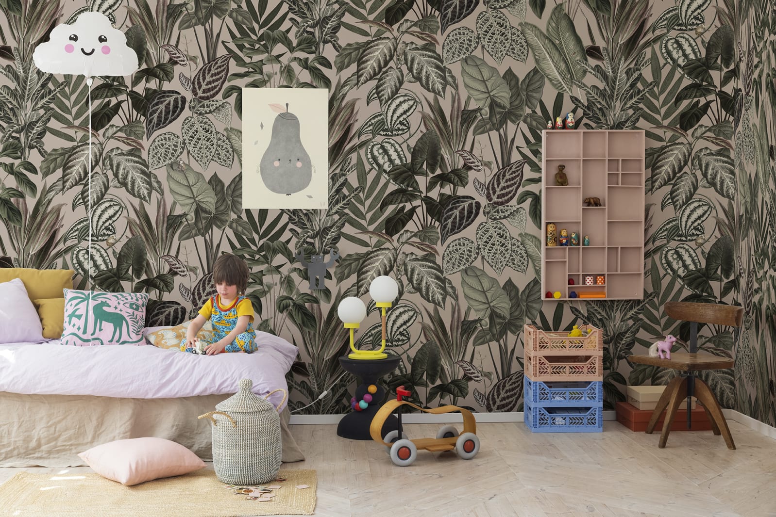 Mischievous Monkeys, Pastel Pink, Rebel Walls 3