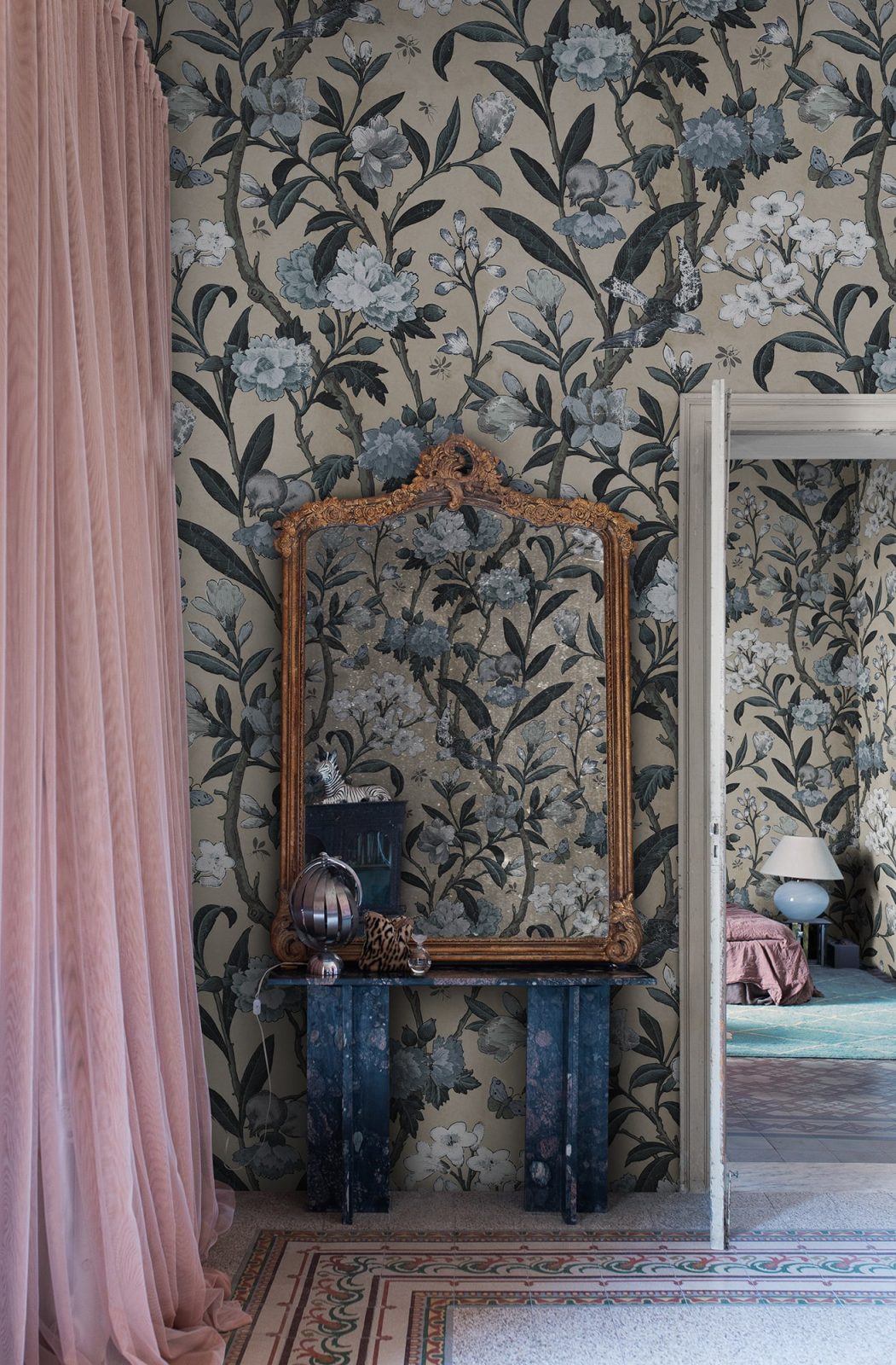 Winding Bloom, Light Blue, Rebel Walls 3