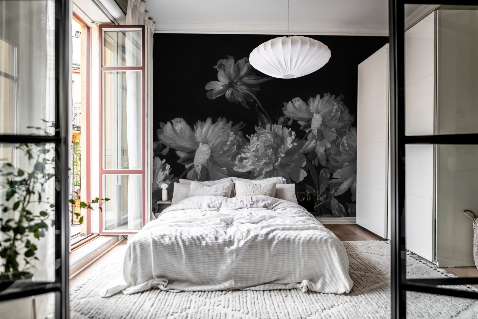 Vintage Peony, Black, Rebel Walls 2