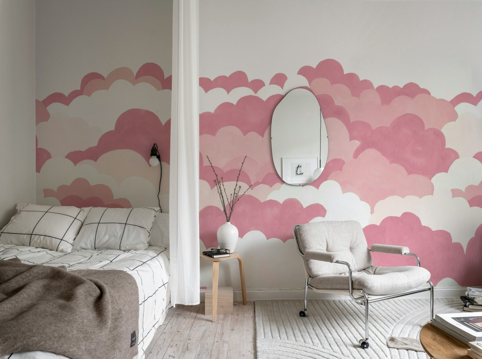 Dreamy Clouds, Pink, Rebel Walls 3