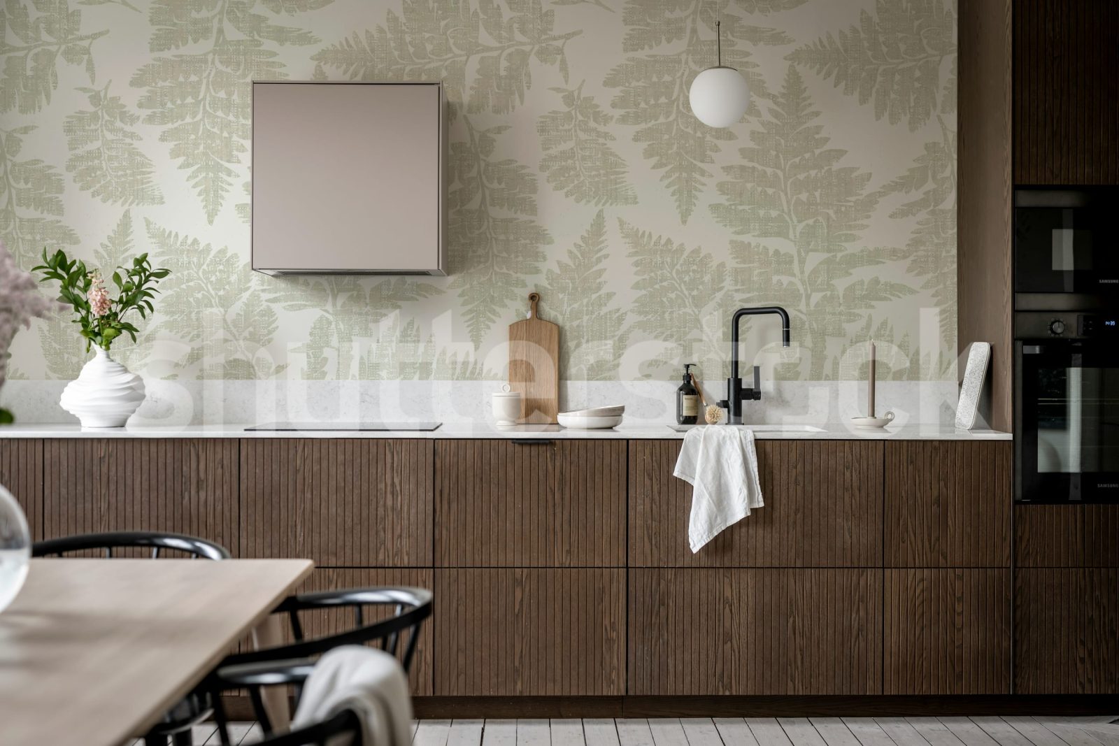 Fern Print, Gray, Rebel Walls 3