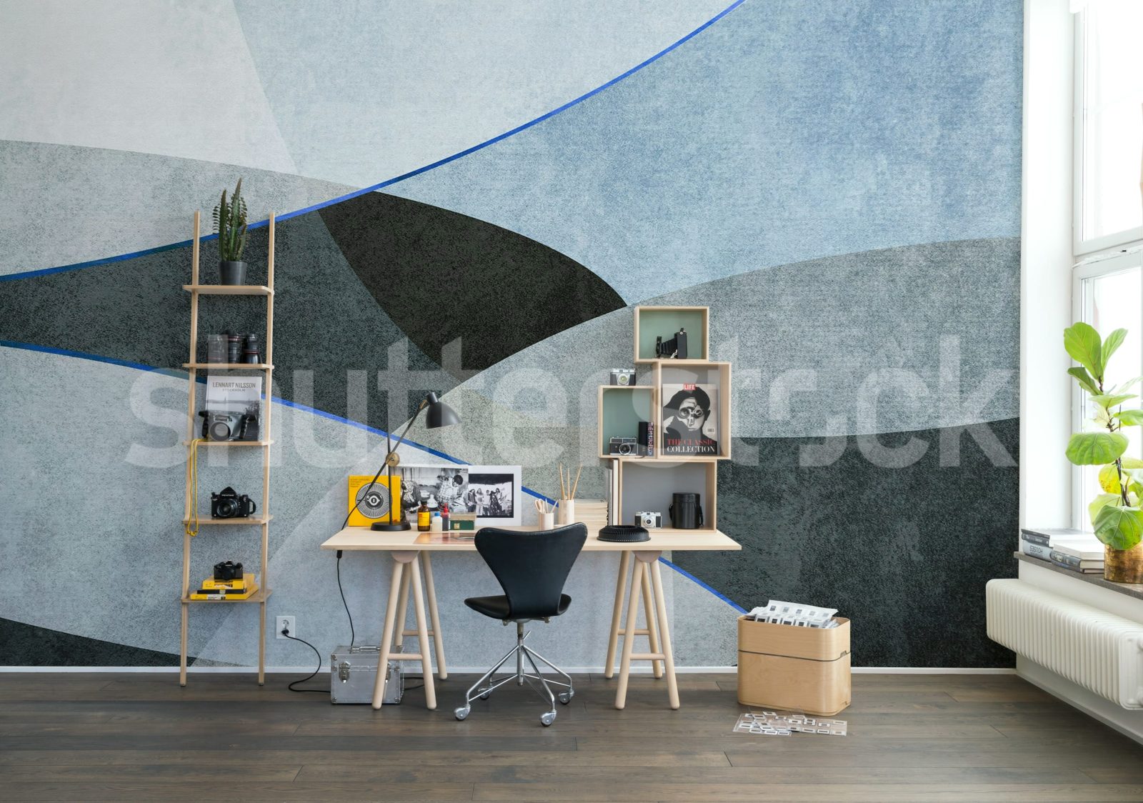 Shapes and Forms, Blue, Rebel Walls 3