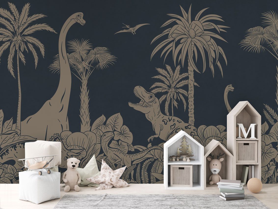 Monochrome Dino - Blue Vintage, Kikki Belle 3