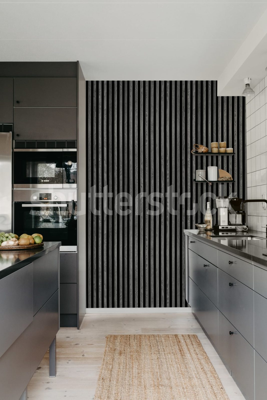 Rib Wood, Gray, Rebel Walls 2
