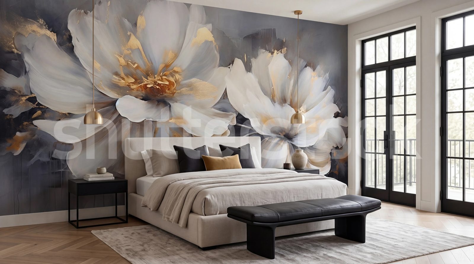 Floral Beauty, Gray, Rebel Walls 2