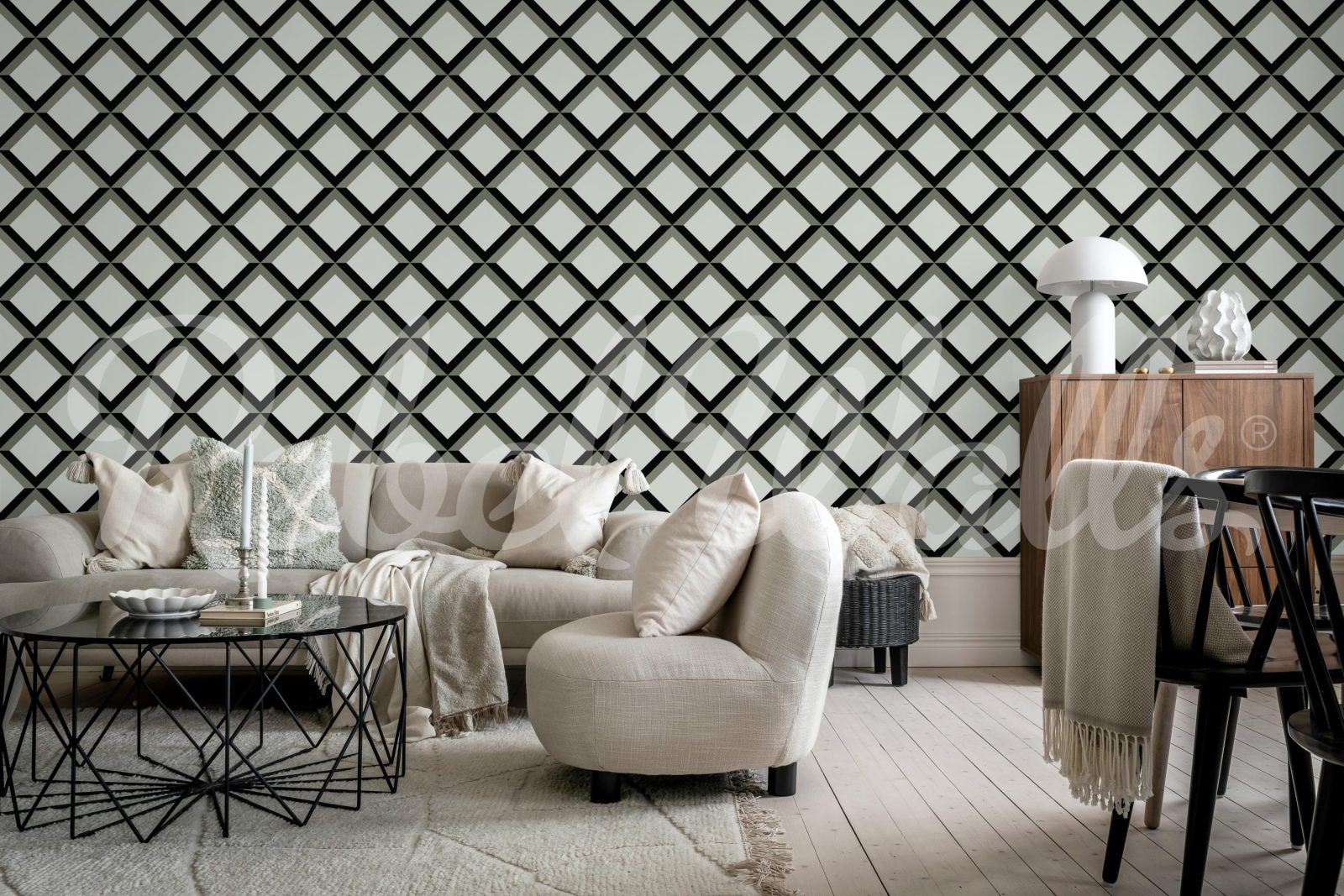 Lattice, Gray, Rebel Walls 2