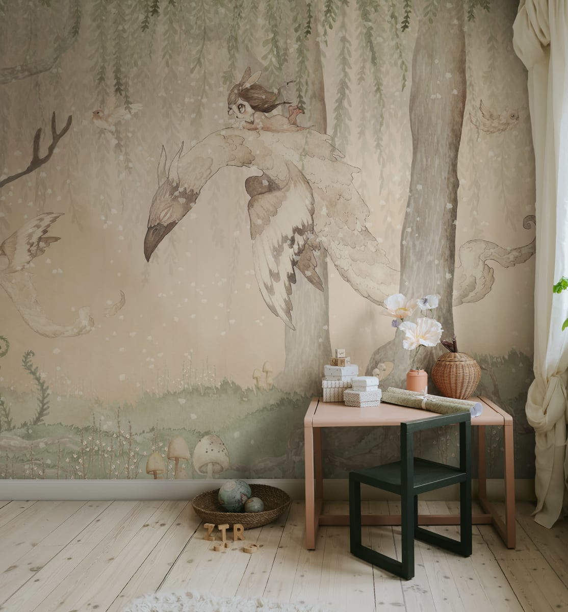 Dream Forest Girl, Green Rose, Rebel Walls 3