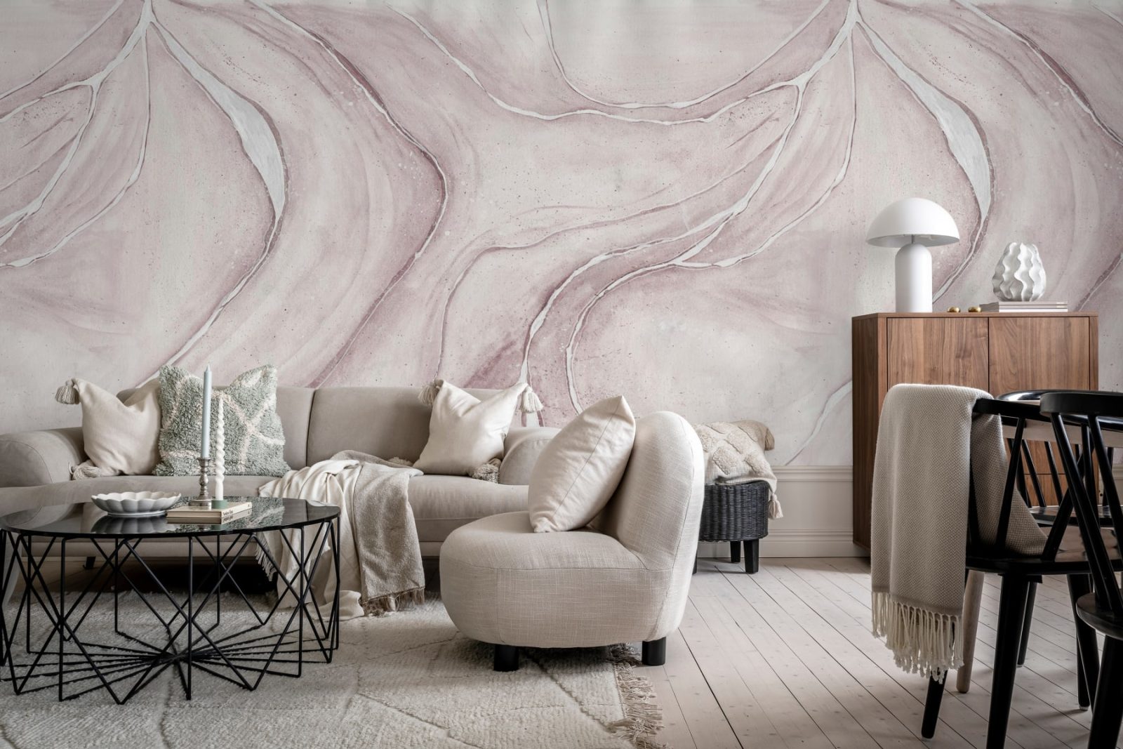 Watercolor Flow, Dusty Pink, Rebel Walls 2