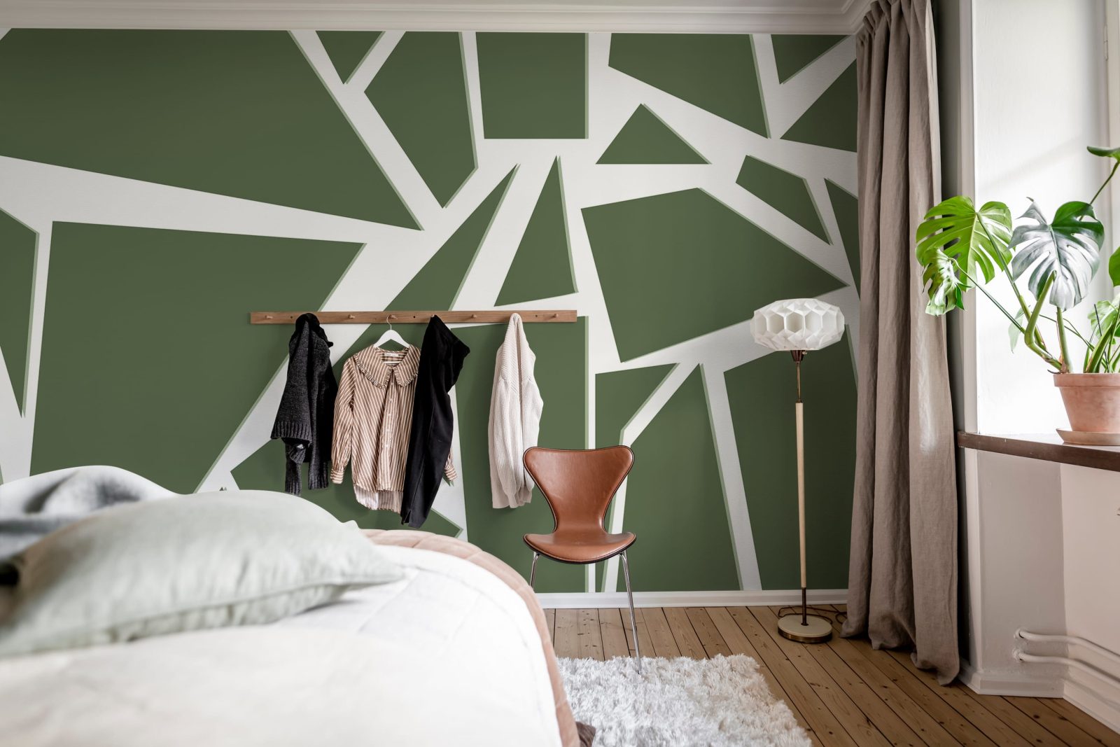 Bold Mosaic, Moss Green, Rebel Walls 3