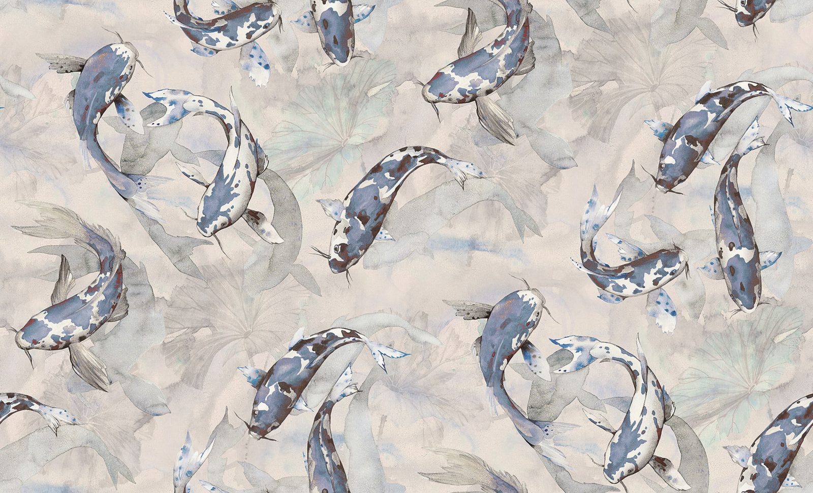 Koi, Blue, Rebel Walls