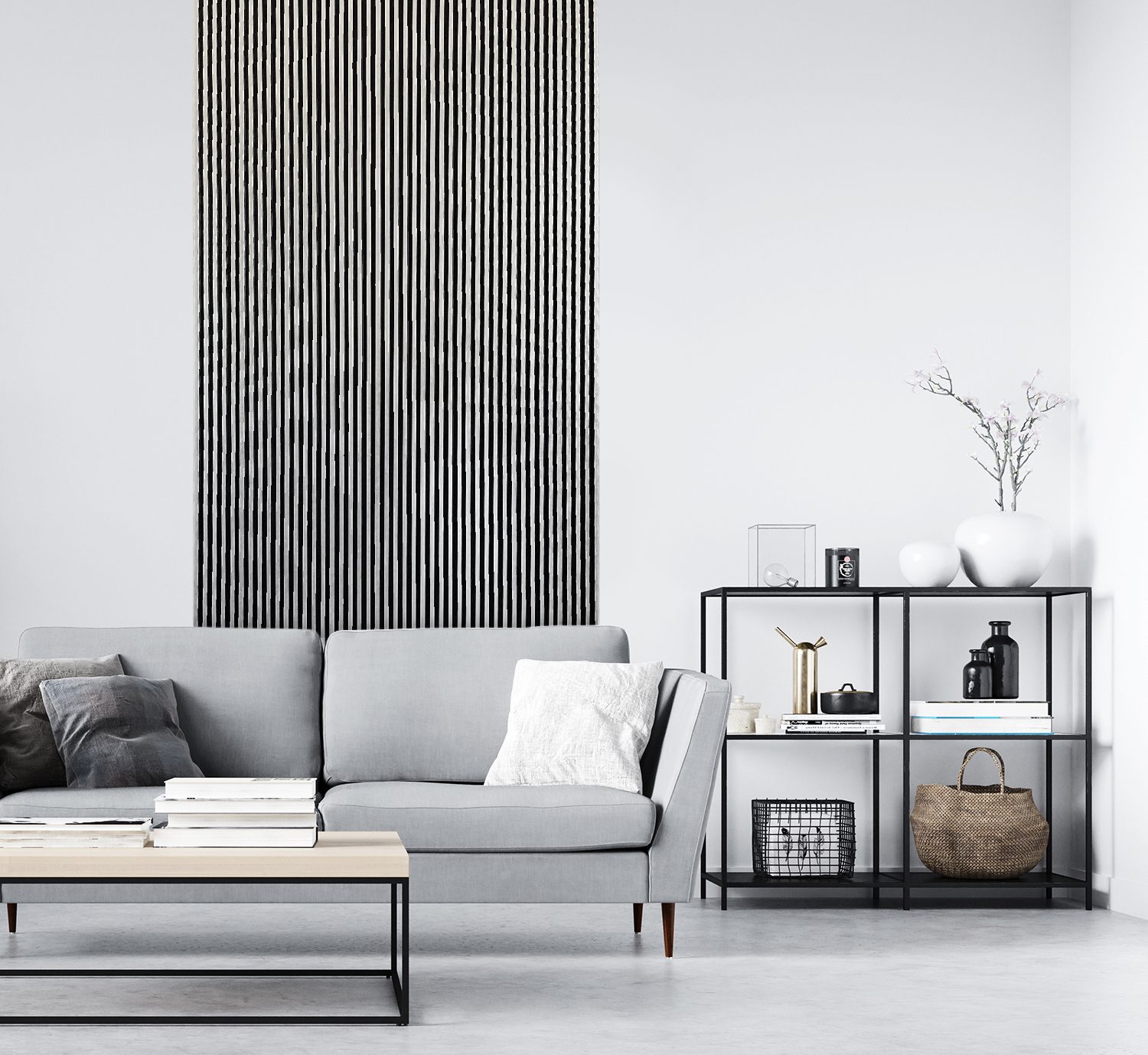 Riflaj decorativ 3D Asti, Silver, 270x12.2cm, Lamelio 2