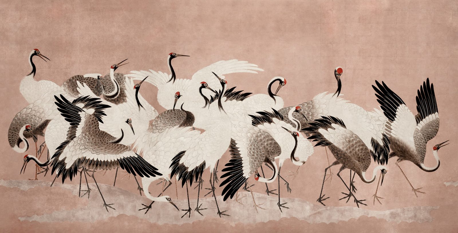 Dancing Cranes, Dusty Pink, Rebel Walls
