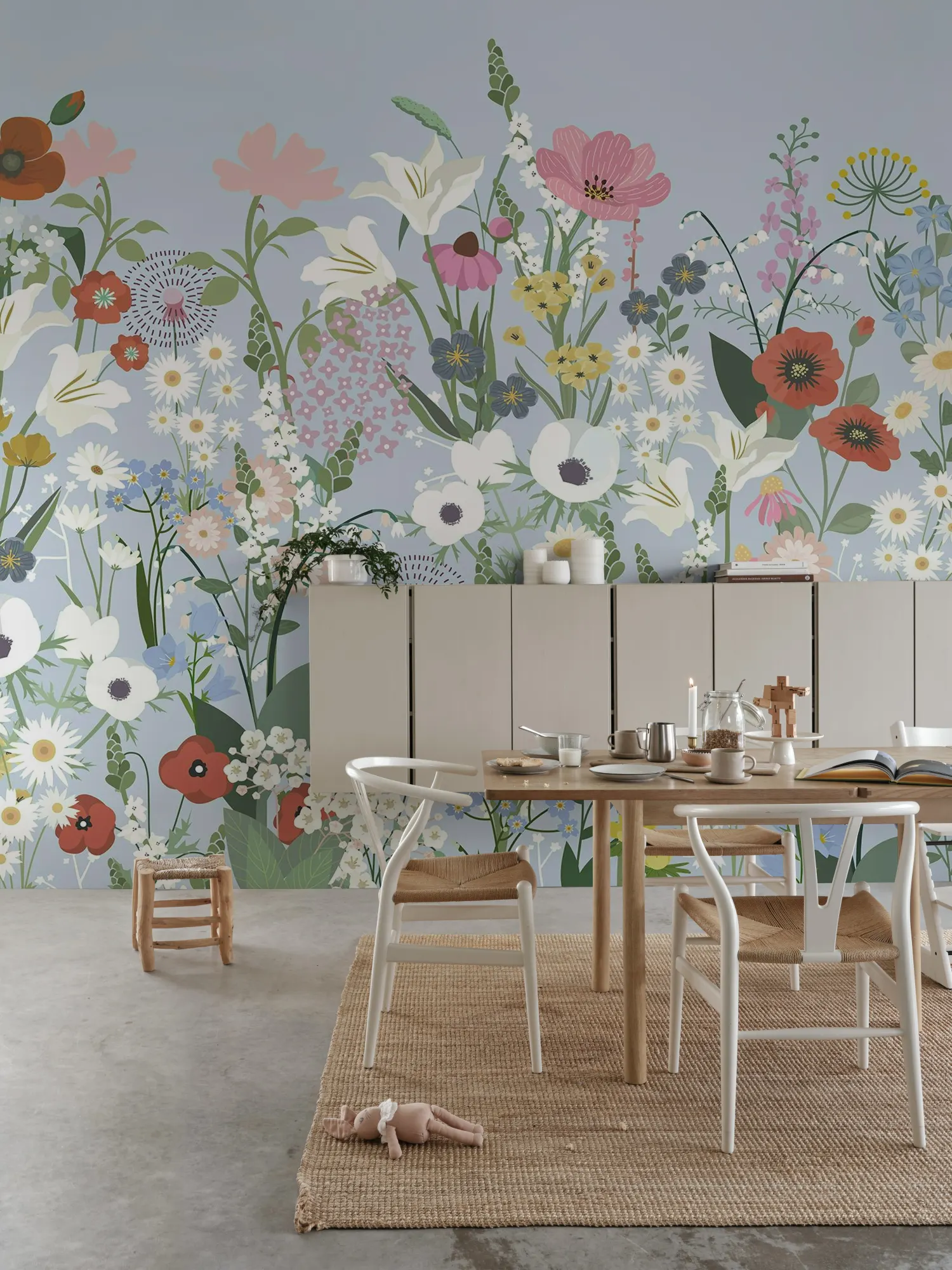 Playful Meadow, Blue, Rebel Walls 3