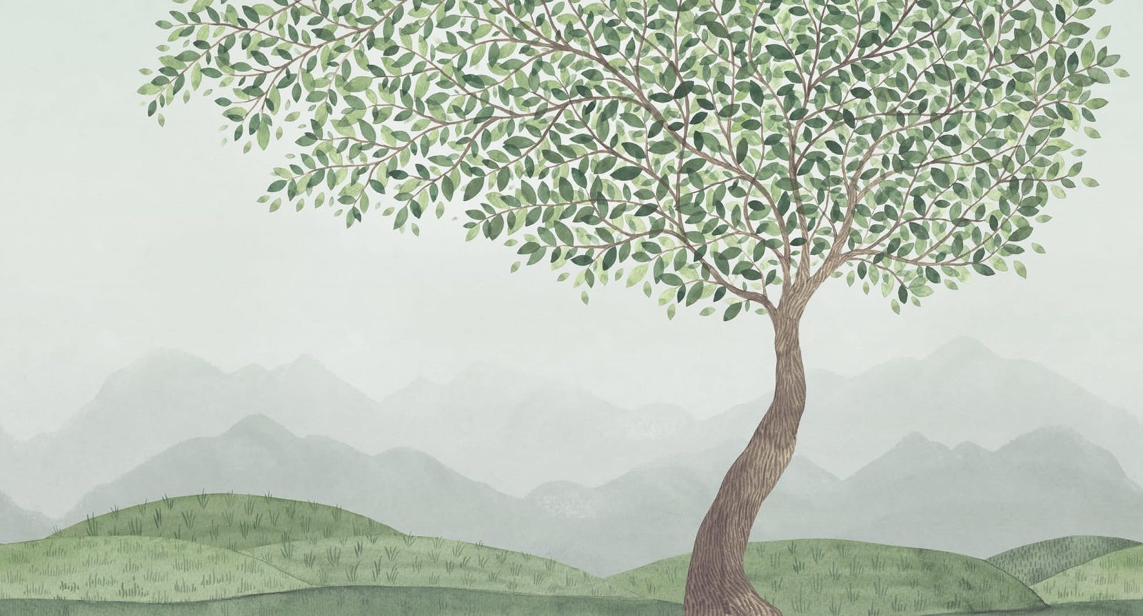 Mountain Tree, Green, Rebel Walls