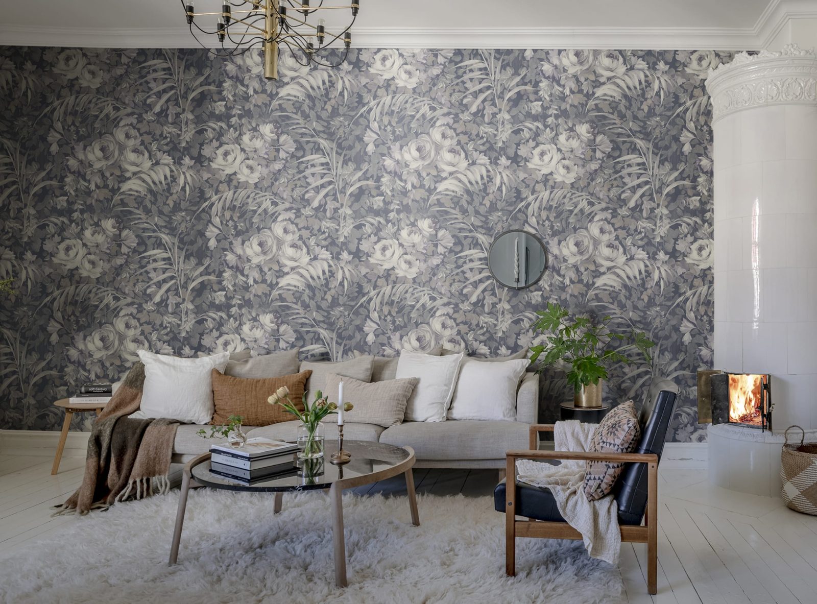 Dazzling Foliage, Blue, Rebel Walls 2