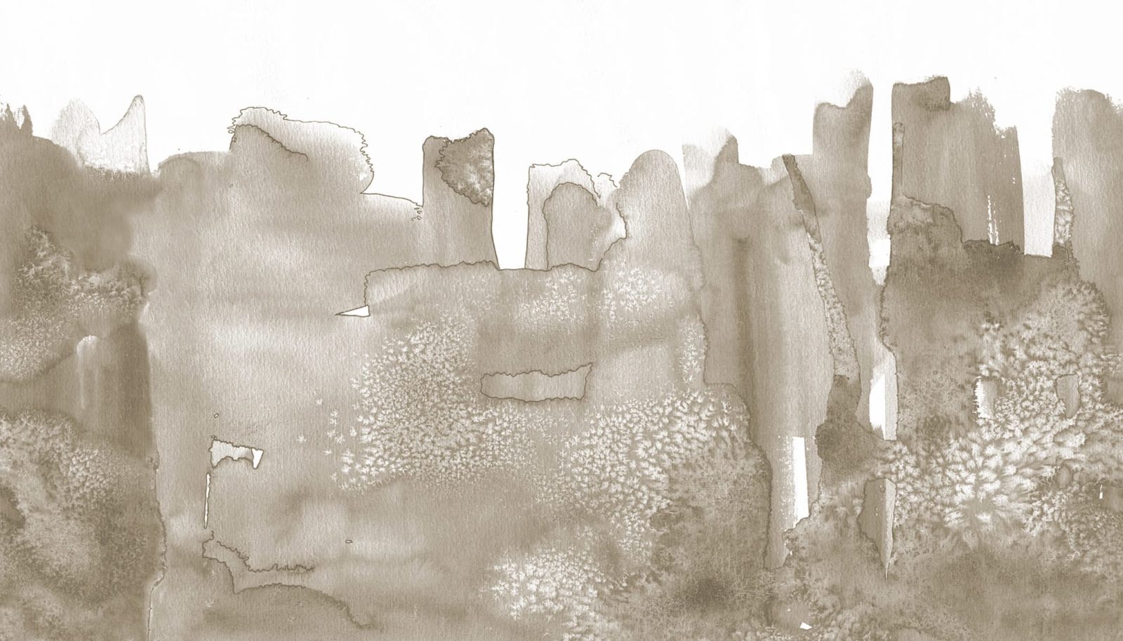 Watercolor City, Beige, Rebel Walls