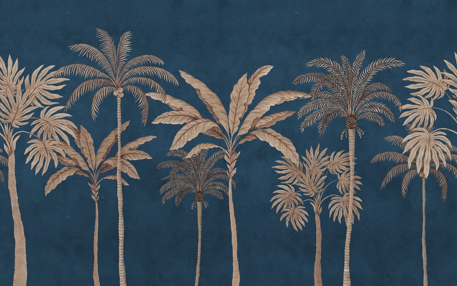 Golden Palms, Blue, Rebel Walls