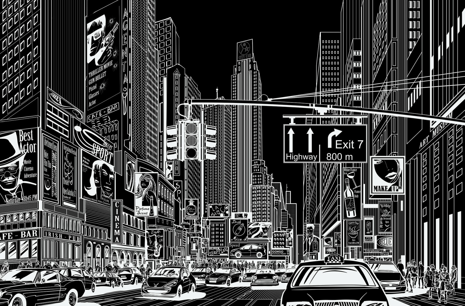 Cartoon City, Black, Rebel Walls
