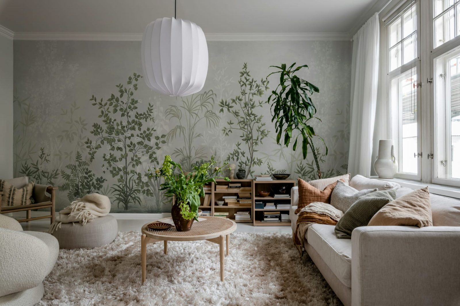 Chinoiserie Haze, Sage Green, Rebel Walls 2