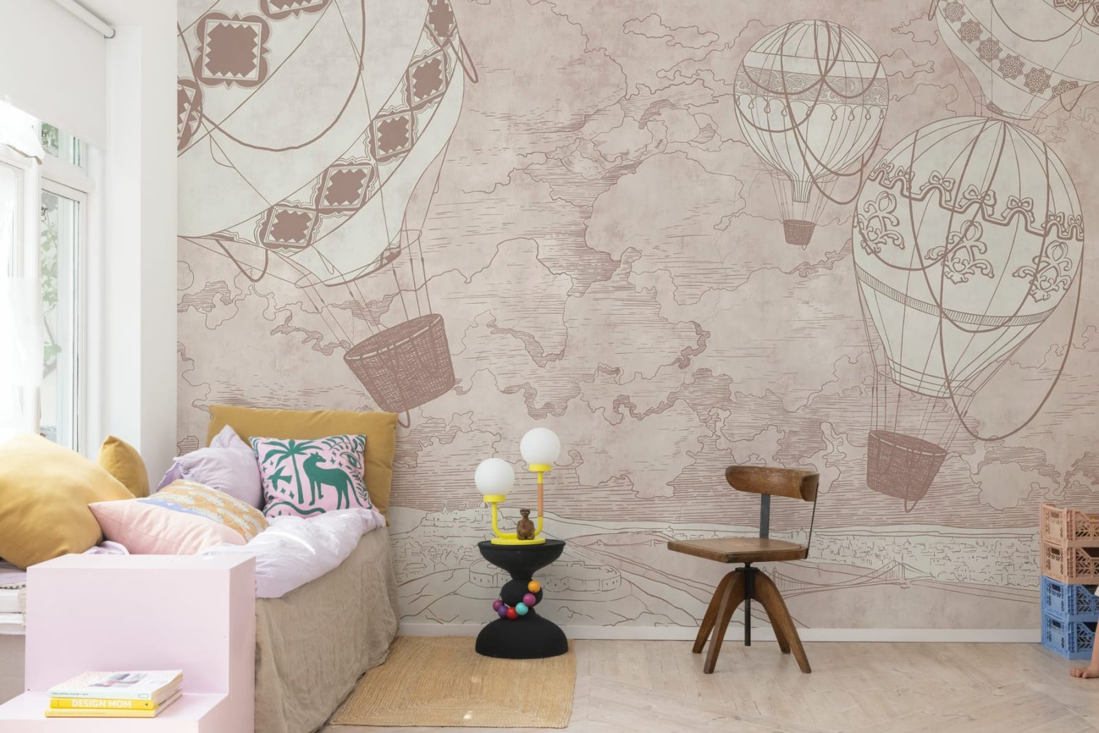 Balloon Travelers, Pink, Rebel Walls 2