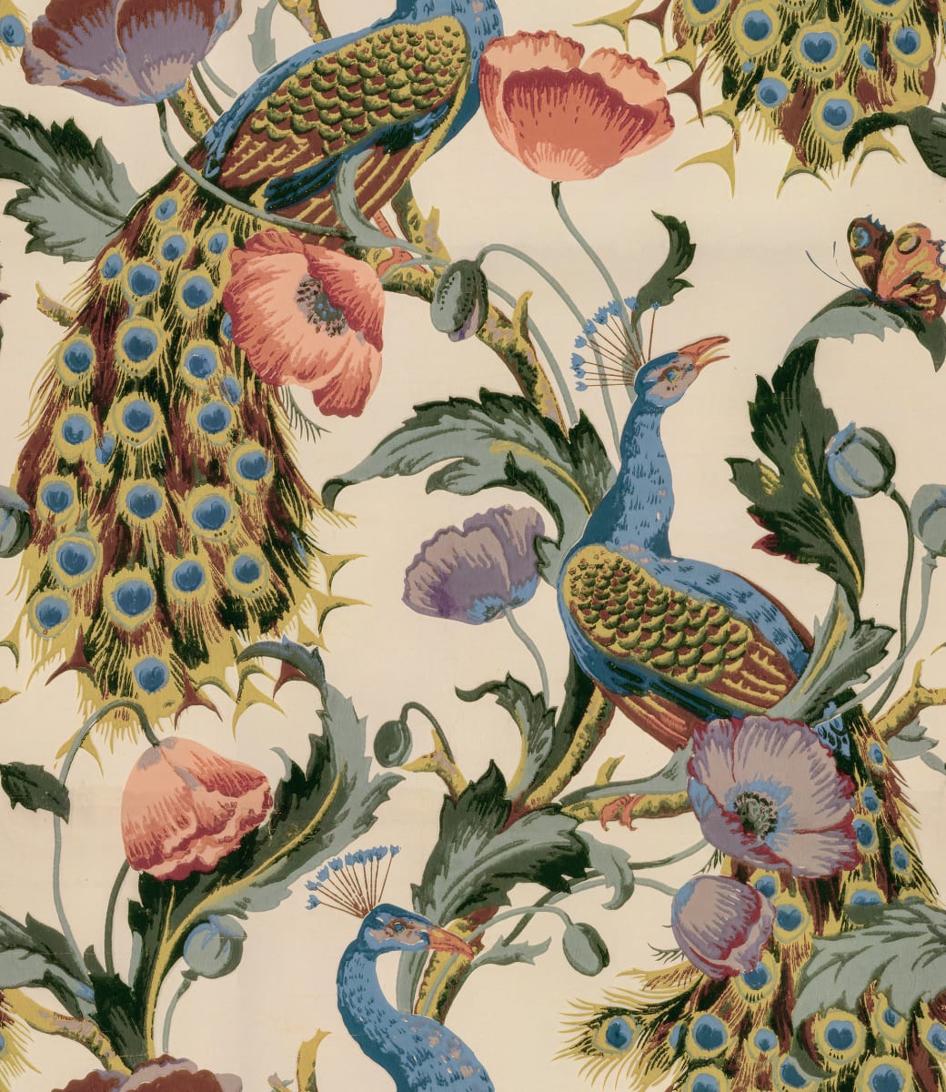 Vintage Peacock, Beige, Rebel Walls