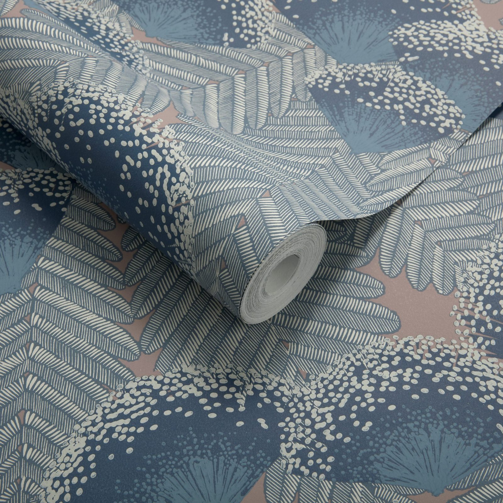 Clarice, Soft Blue Luxury Art Deco, 1838 Wallcoverings, 5.3mp / rola 3