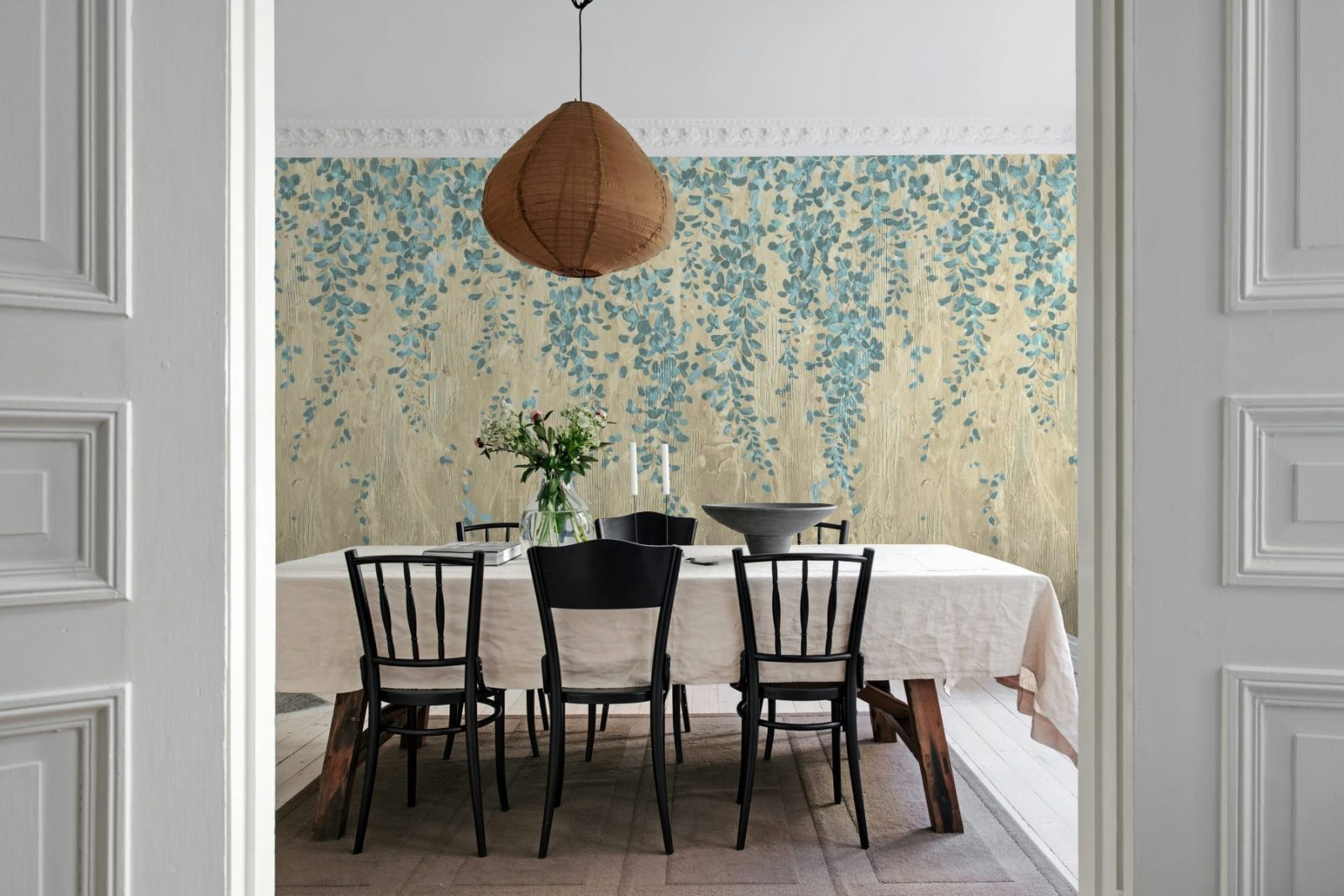 Draped Blossoms, Blue, Rebel Walls 3