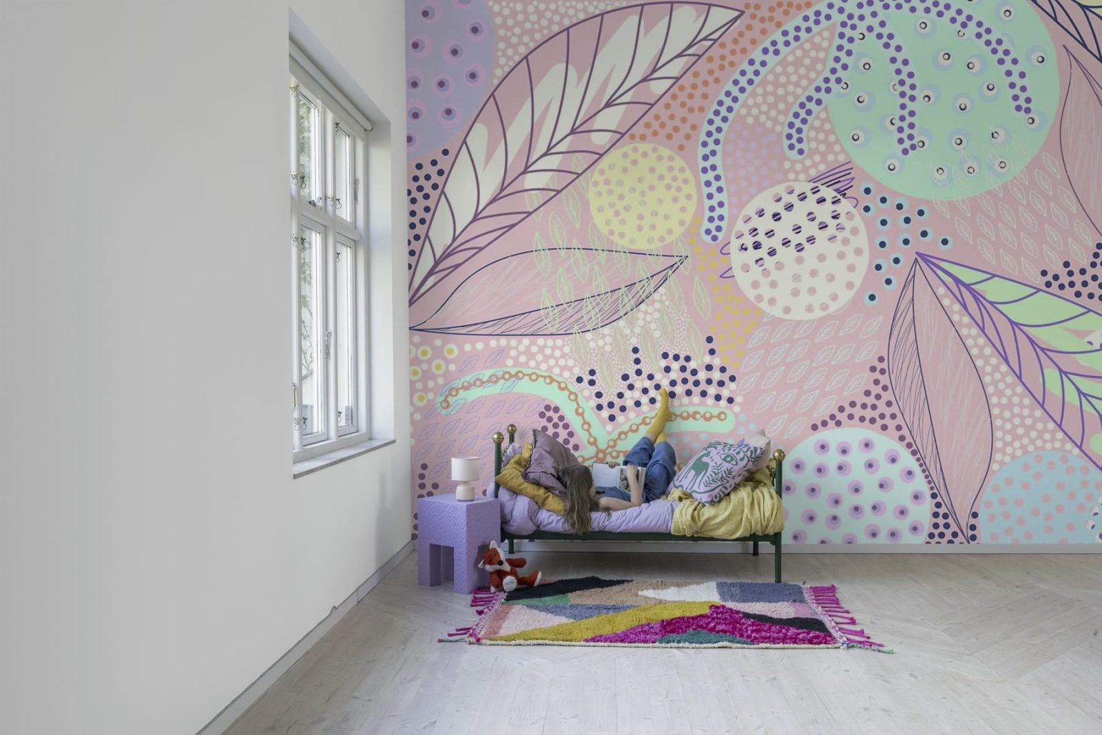 Artsy Leafs, Pink, Rebel Walls 2