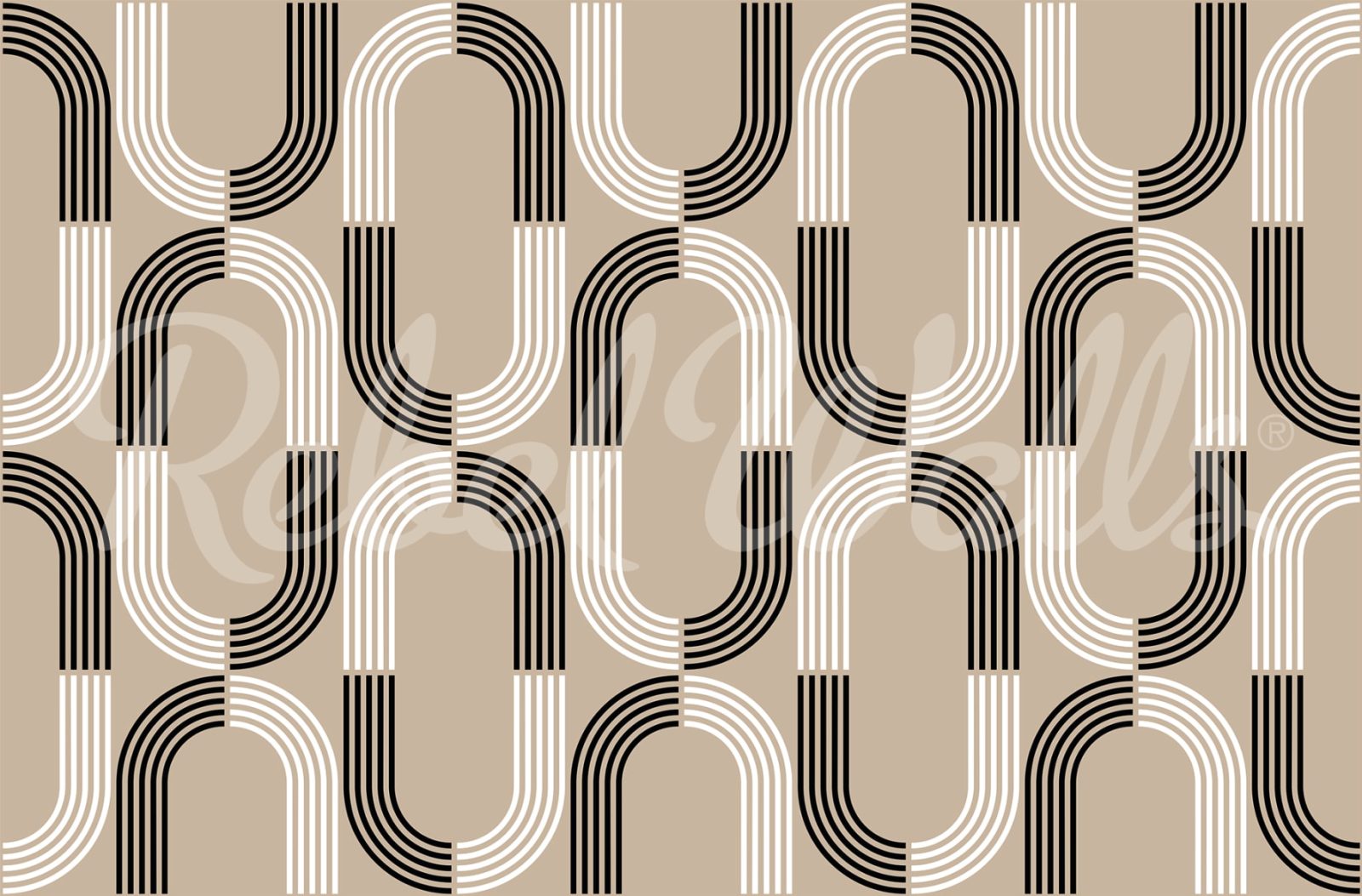 70s Retro, Beige, Rebel Walls