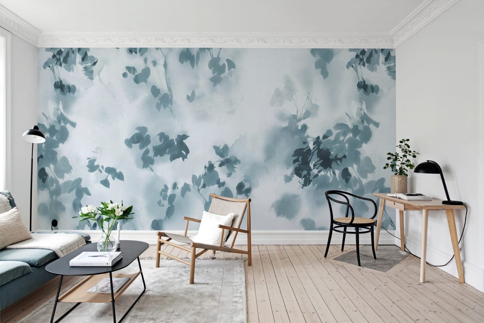 Hazy Leaves, Blue, Rebel Walls 2