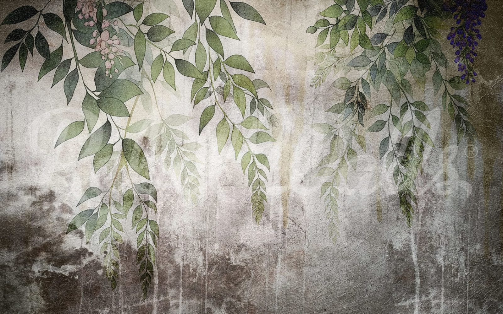 Vintage Leafs, Green, Rebel Walls