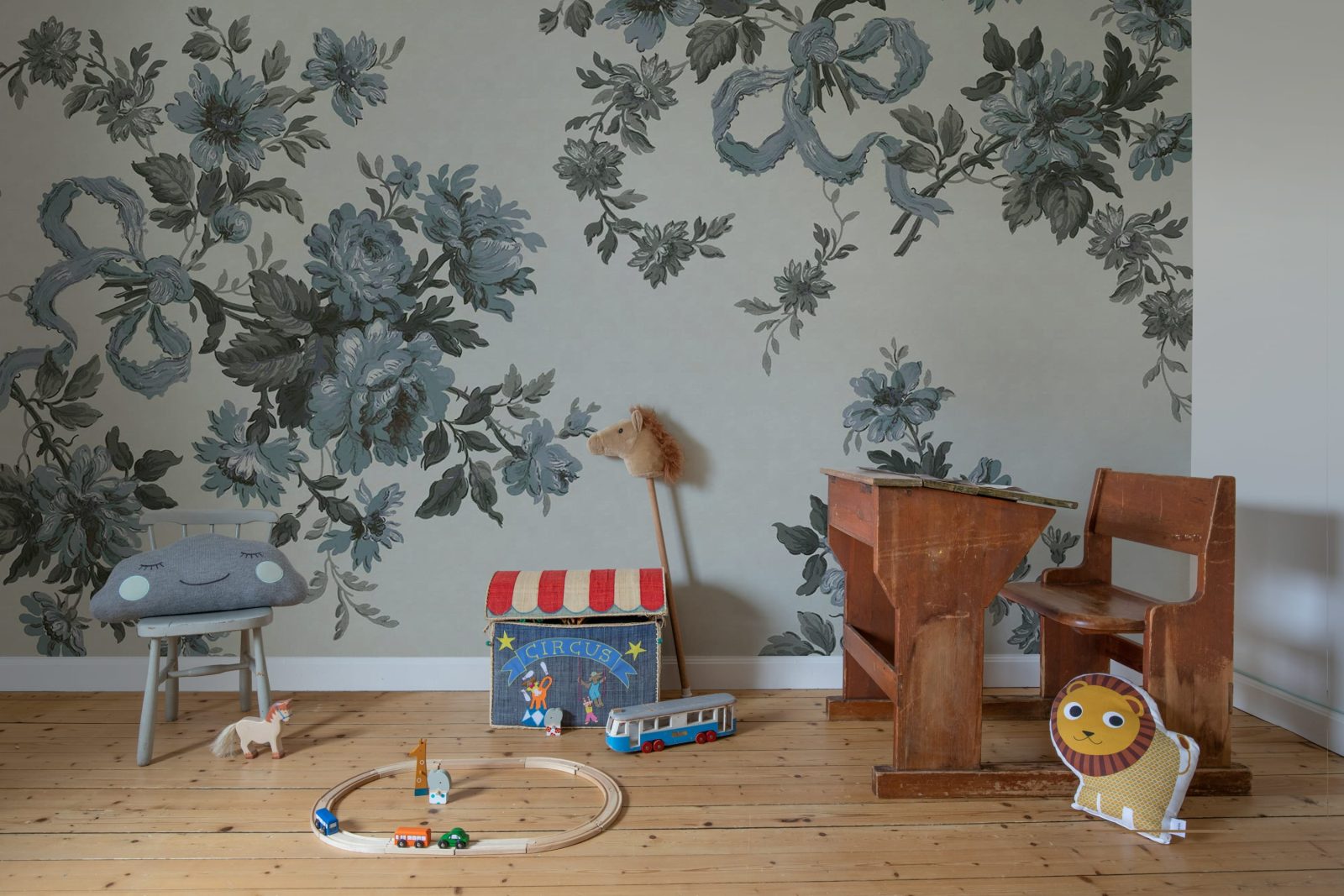 Vintage Bow, Light Blue, Rebel Walls 2