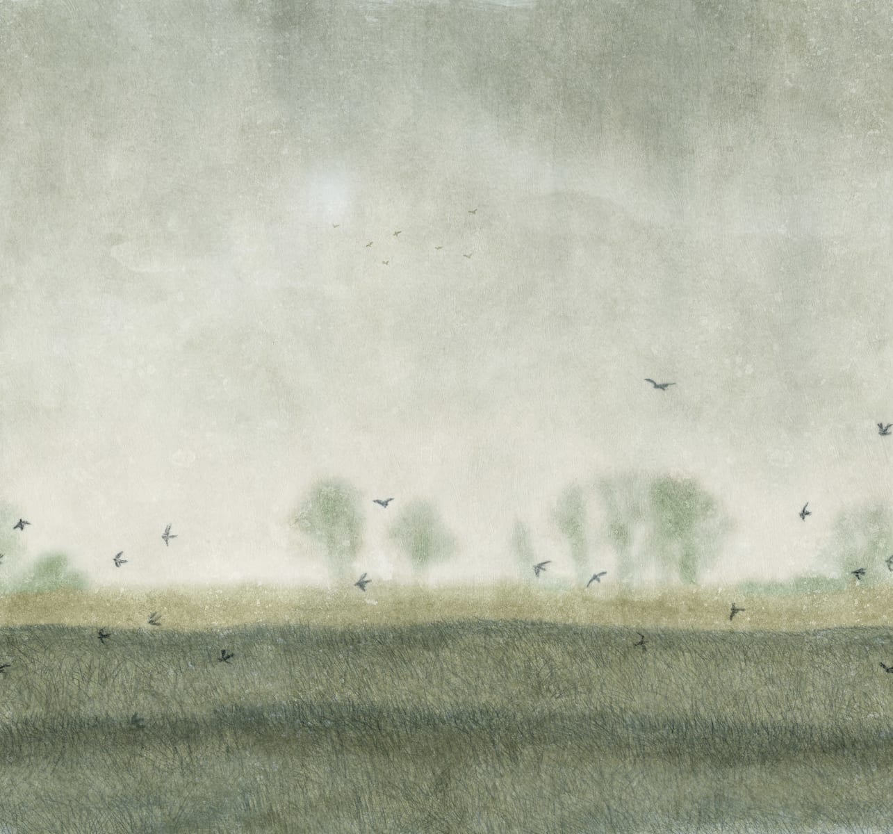 Scandinavian Landscape, Light Green, Rebel Walls