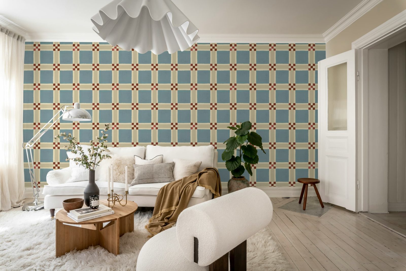 Bold Grid, Light Blue, Rebel Walls 2