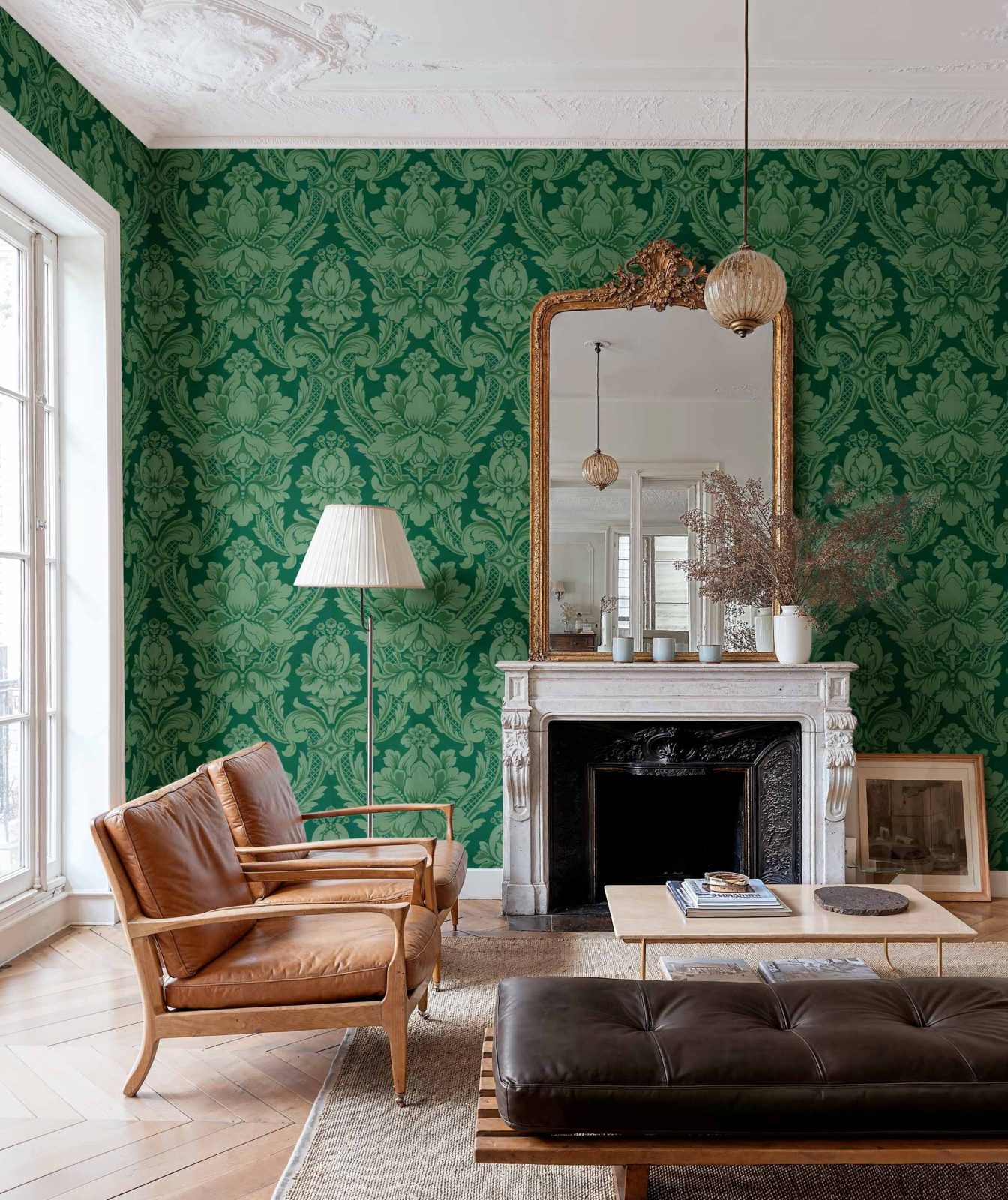 Venetian Damask, Emerald, Coordonne, 5mp / rola 2