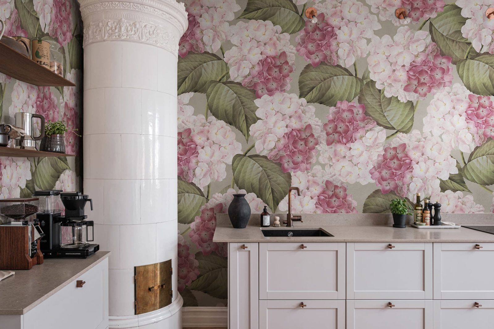 Hydrangea, Pink, Rebel Walls 3