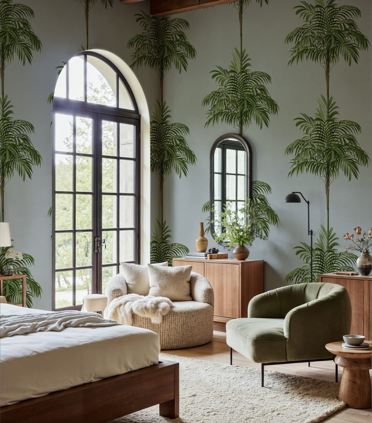 Palm Stripes, Green, Rebel Walls 3