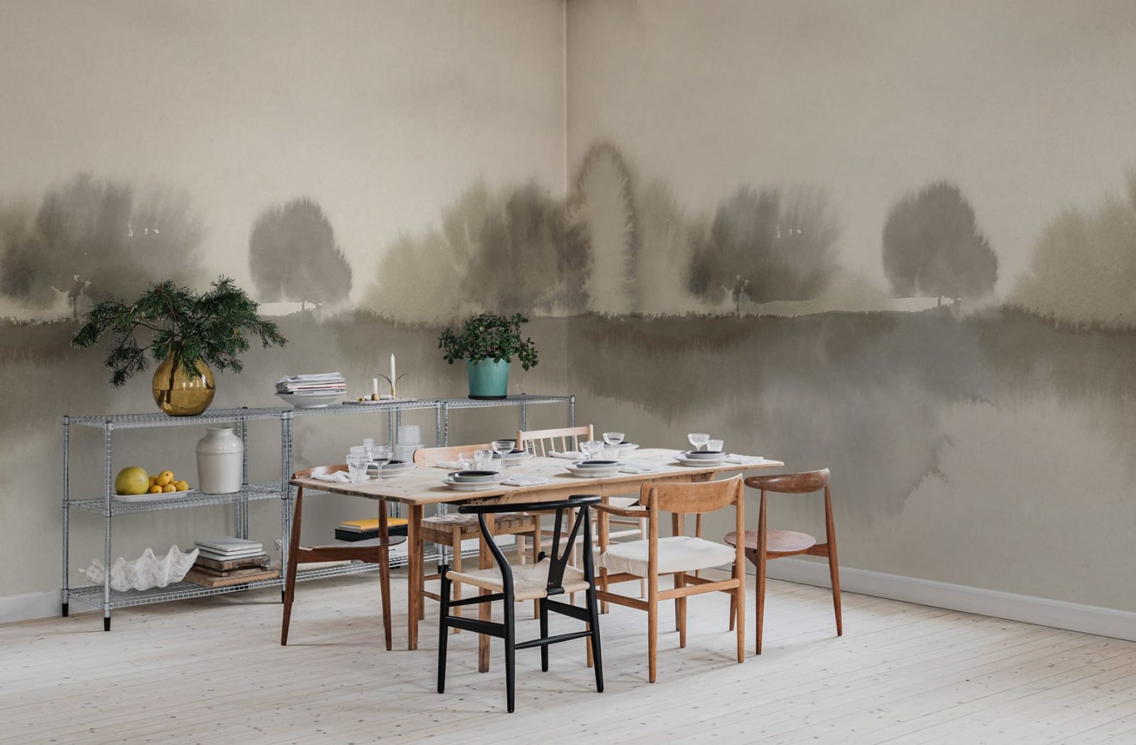 Stormy Forest, Beige, Rebel Walls 2