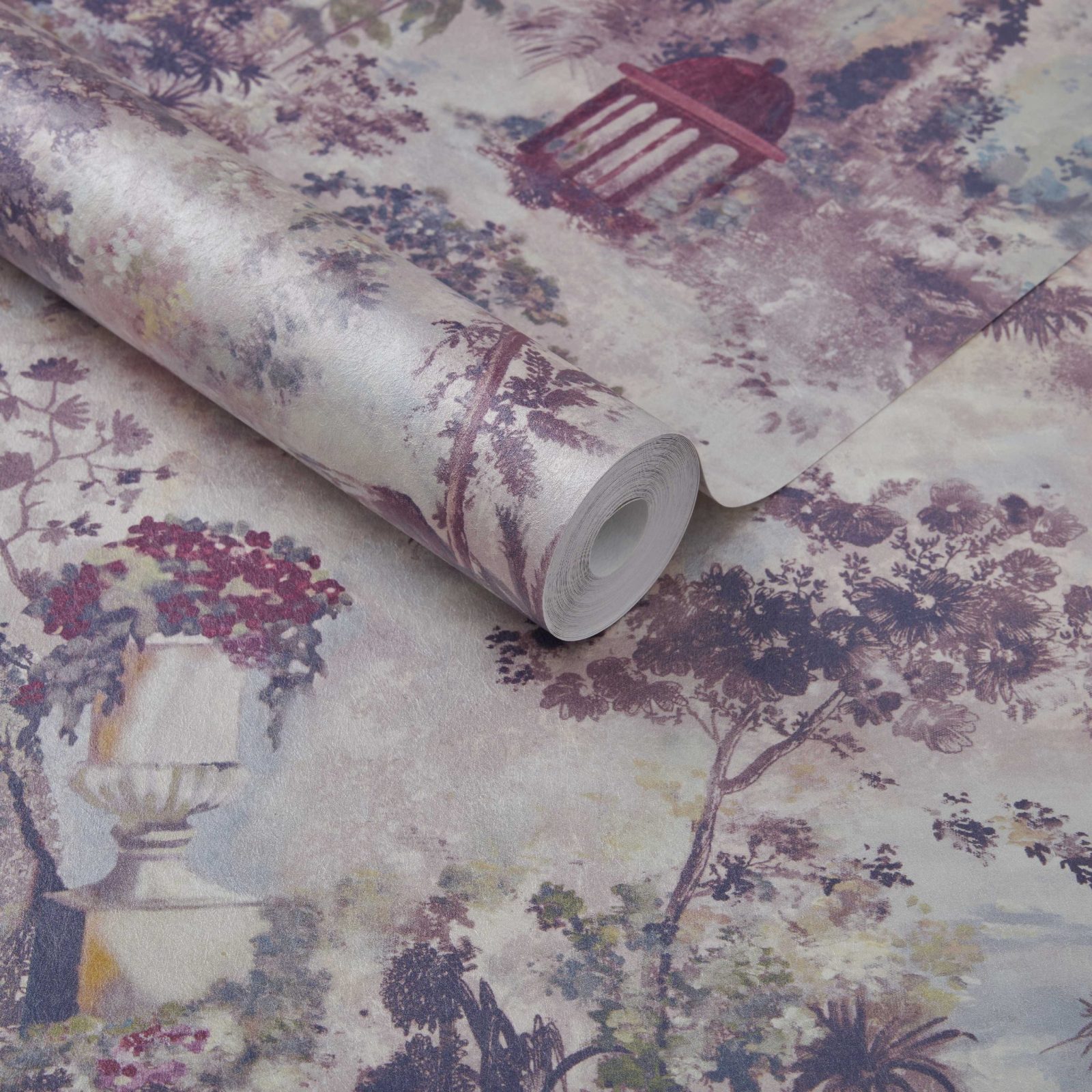 Pavilion, Rose Pink Luxury Toile, 1838 Wallcoverings, 7mp / rola 3
