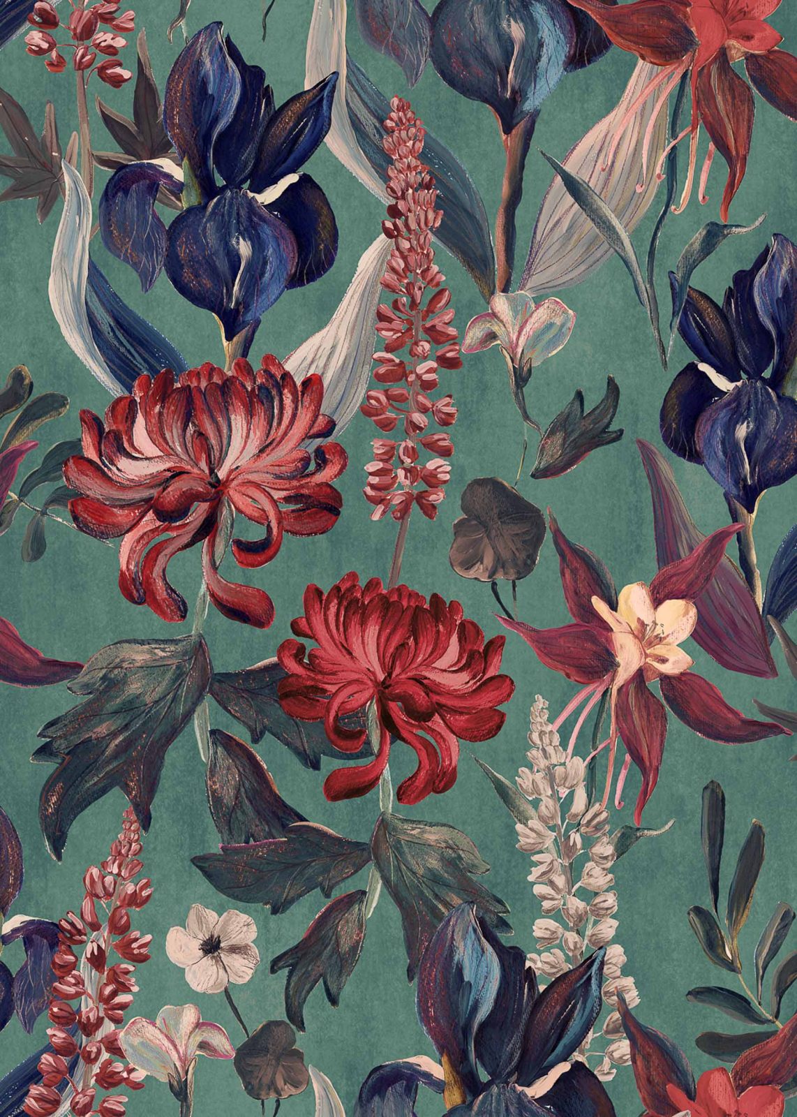 Jardín Rojo, Menta, Coordonne 5mp / rola