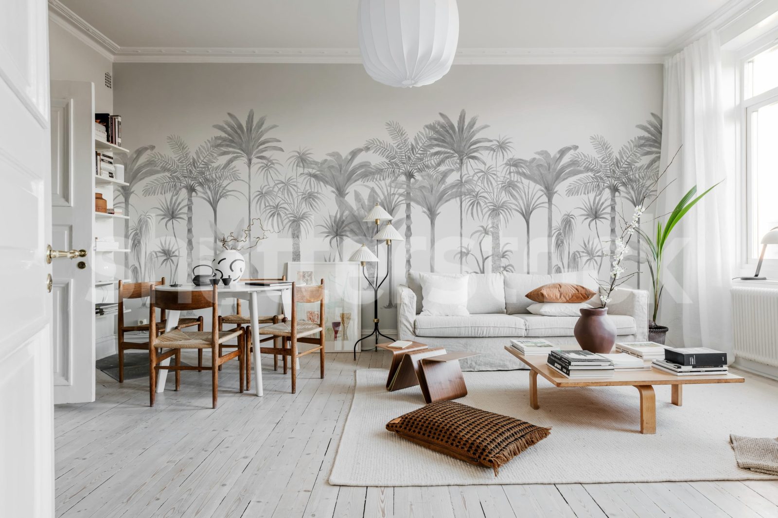 Playful Palms, Gray, Rebel Walls 2