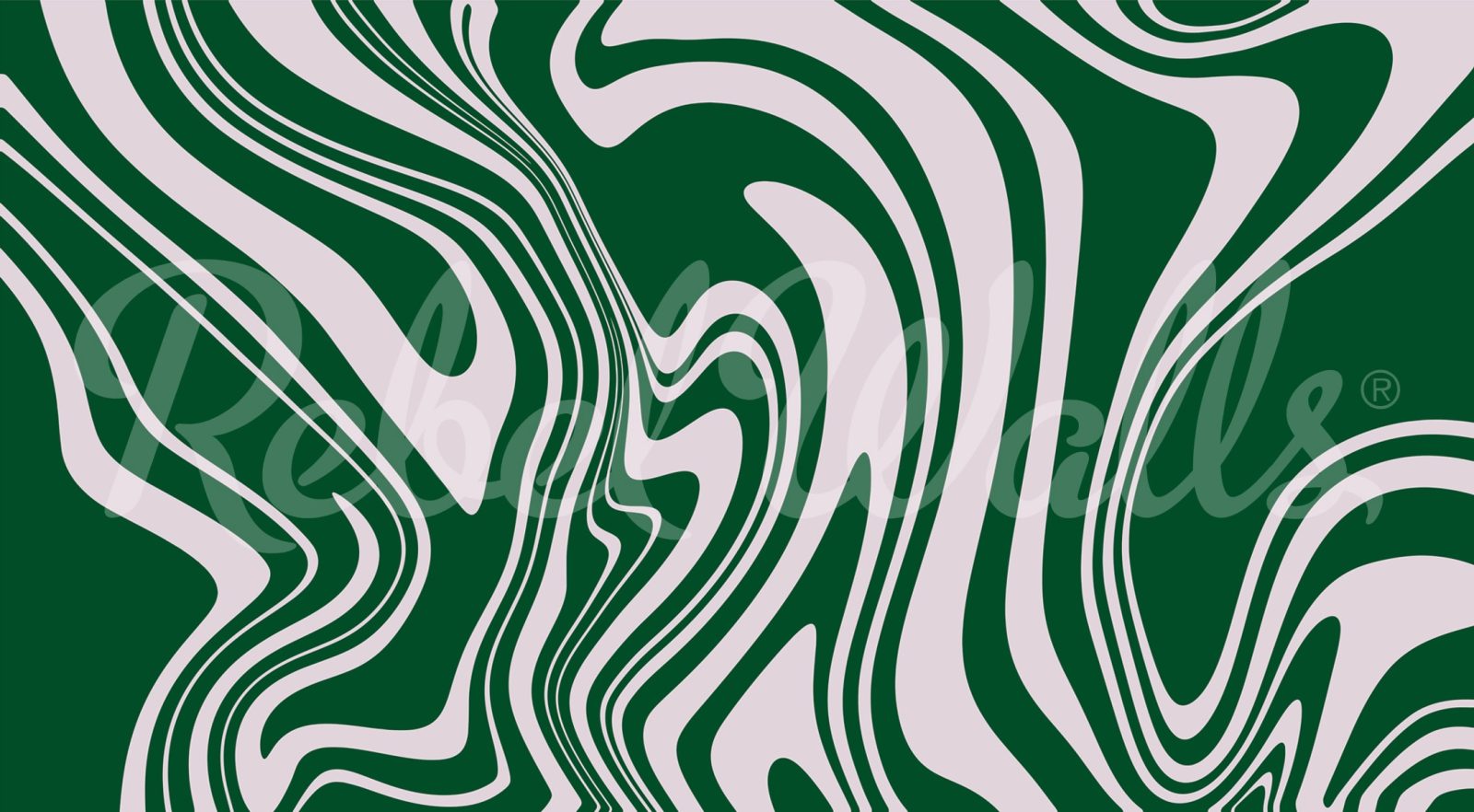 Swirly, Green, Rebel Walls